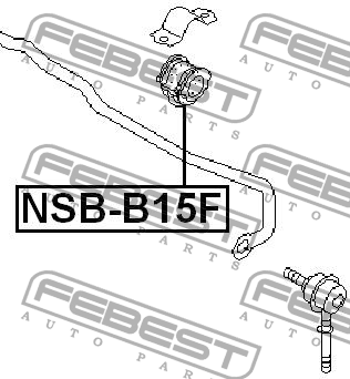 Nissan Bluebird втулка переднего стабилизатора NSB-B15F FEBEST