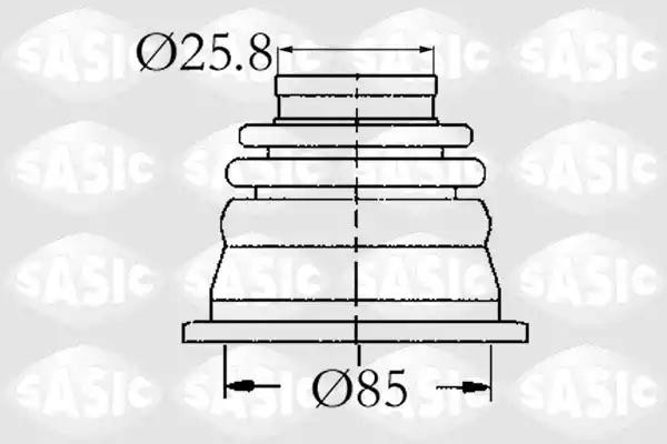 Mitsubishi Carisma, Renault D=25.8 пыльник левого ШРУС внутренний (набор) 4003408 SASIC