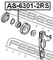 Подшипник шариковый AS-6301-2RS FEBEST