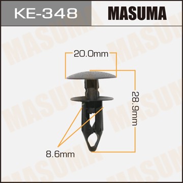 Клипса автомобильная (автокрепеж) 348-KE [уп.50] KE348 MASUMA