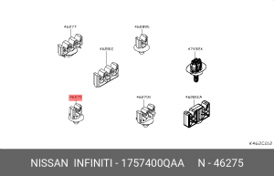 Nissan клипса крепежная трубки 17574-00QAA NISSAN INFINITI