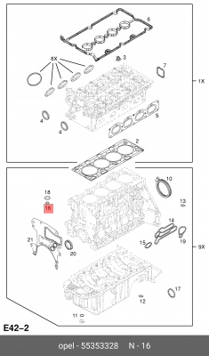 КОЛЬЦО УПЛОТНИТЕЛЬНОЕ 55353328 GENERAL MOTORS