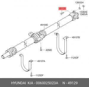 KIA sorento 08- болт передний кардана 0060025023A HYUNDAI KIA