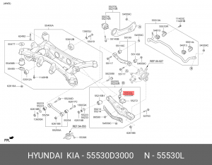 Стойка стабилизатора (Стойка стабилизатора HYUNDAI Tucson заднего левая OE) 55530D3000 HYUNDAI KIA