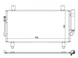 Радиатор кондиционера MITSUBISHI OUTLANDER 12- STMB533940 SAT