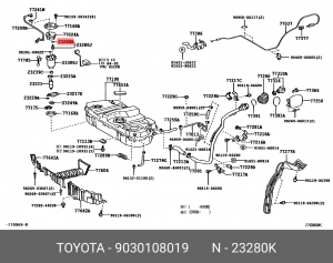 Toyota LC Prado 150 кольцо уплотнительное насоса 90301-08019 TOYOTA