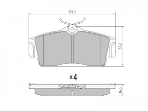 Nissan Almera (N16), Primera (P10,P11) колодки передние с АБС          125 мм ST410605M326 SAT