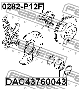 Nissan Primera P12 Ступица передняя 0282-P12F FEBEST