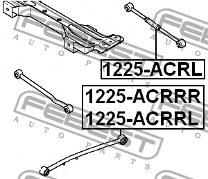 Kia Spectra/Carens 00-06 Тяга зад развальная 1225-ACRL FEBEST