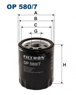 LAND ROVER Discovery I, II, Freelander 1.8-2.5, ROVER 100/200/400/75/800 1.1-2.0 OP 580/7 FILTRON