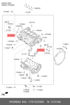 Hyundai Solaris 12-/ Kia Rio прокладка заглушки гбц задней 1751222000 HYUNDAI KIA