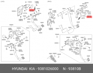 Hyundai, Kia Датчик стоп сигнала (2-х контактный) 9381026000 HYUNDAI KIA