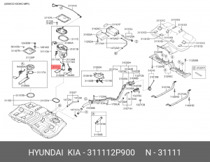 Kia Sportage 10D Насос топливный в баке 311112P900 HYUNDAI KIA