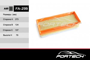 Фильтр воздушный RENAULT Duster New PH2 1.6 SCe (H4M-HR16).LADA Vesta 1.6 FA239 FORTECH