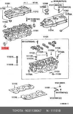 Toyota 1ZZFE, 3ZZFE, 4ZZFE сальник к\в передний 50*38*8 90311-38067 TOYOTA