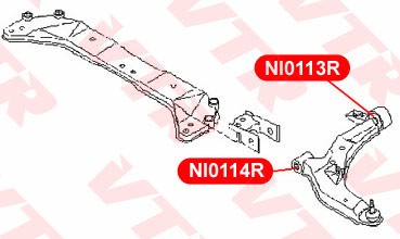 Nissan Primera P12 Сайлентблок переднего рычага задний NI0113R VTR