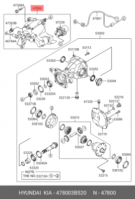 МУФТА ВКЛЮЧЕНИЯ ПОЛНОГО ПРИВОДА 478003B520 HYUNDAI KIA