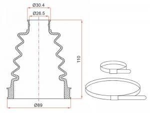 Renault Duster 11- пыльник ШРУС внутренний ST1050075 SAT