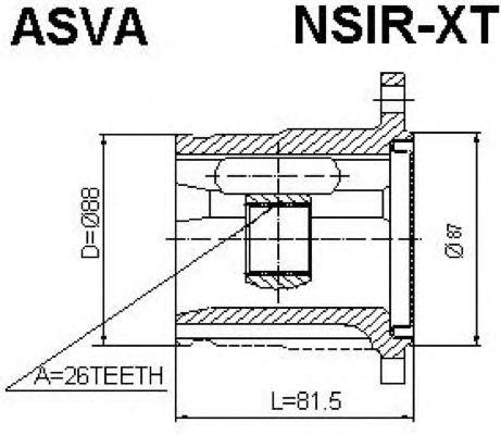 Nissan T30 ШРУС внутренний правый NSIR-XT ASVA