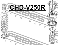 Chevrolet Epica Отбойник зад амортизатора CHD-V250R FEBEST