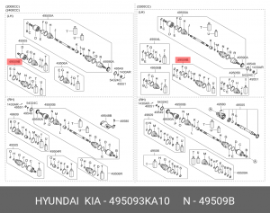 HYUNDAI NF пыльник ШРУСа наруж 49509-3KA10 HYUNDAI KIA