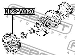NISSAN MAXIMA CEFIRO A32 1994-2000 шкив  коленвала NDS-VQ20 FEBEST