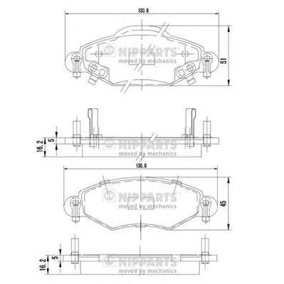 Toyota Yaris 99- EURO колодки тормозные передние с задними бараб. тормозами J3602113 H B JAKOPARTS NIPPARTS