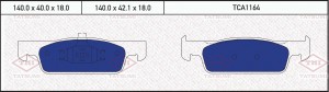 Renault Logan 16- /Sandero 16- / X-RAY Колодки тормозные передние 155*49*17 (шир TCA1164 TATSUMI