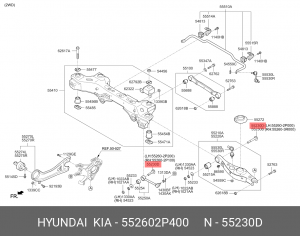 Kia Sorento XM Болт развала 552602P400 HYUNDAI KIA
