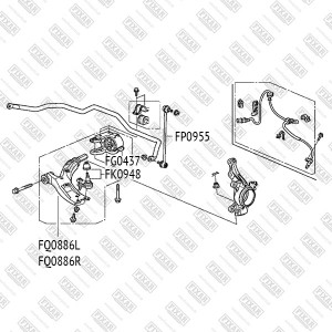 Honda CR-V III, IV 07-12- с/блок переднего рычага задний FG0437 FIXAR