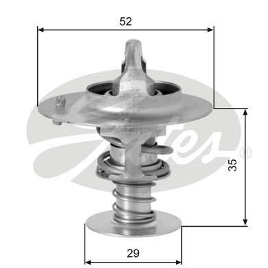 Honda Accord 2.0 08-, Civic 1.6,1.8 05-, CR-V 2.0 06-12-, Fit/Jazz термостат TH03382G1 GATES