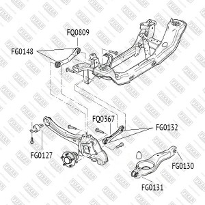 Ford Focus 2 рычаг задней подвески нижний прямой FQ0367 FIXAR