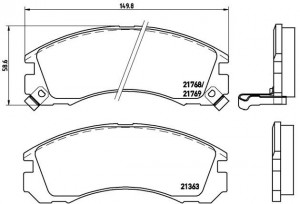 К-т передних тормозных колодок P54017 BREMBO