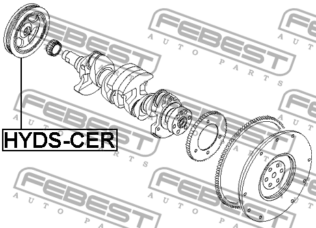 Hyundai Solaris/Rio 12-/Ceed/i30/Elantra 06-11/Cerato 09-11/Soul 1.6б Шкив колен HYDS-CER FEBEST