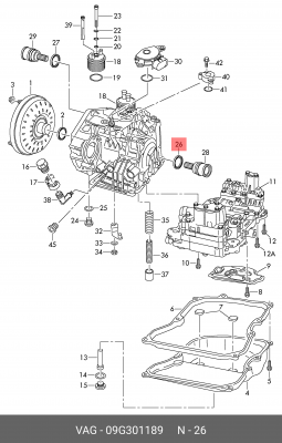 VAG Polo sd АКПП сальник дифференциала 40x63x8,6 09G 301 189 VAG