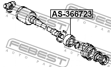 Lexus Подшипник промежуточного вала AS-366723 FEBEST