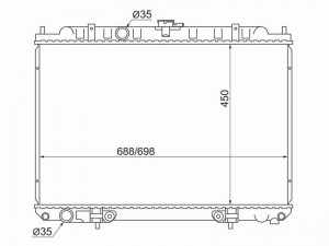 Nissan Liberty QR20 радиатор охлаждения SGNS0007 SAT