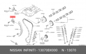 Nissan cr14de натяжитель цепи ГРМ 13070-BX000 NISSAN INFINITI