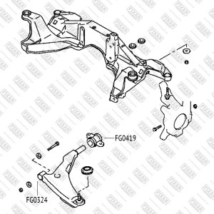 Mitsubishi Eclipse Сайлентблок переднего рычага задний FG0419 FIXAR