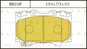 Toyota LC100 колодки тормозные передние BB0214P BLITZ