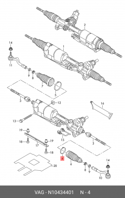 Хомут N 104 344 01 VAG