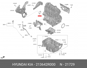 Сальник передний 213642R000 HYUNDAI KIA