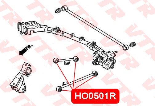 HONDA HR-V GH1/GH2/GH3/GH4 1998-2005  с\блок задних продольных тяг HO0501R VTR