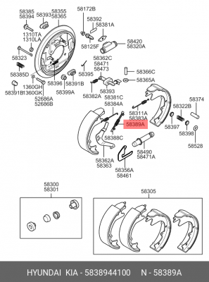 Hyundai Porter Тагаз Пружина барабана 5838944100 HYUNDAI KIA