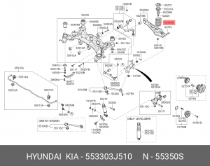 Huyndai IX55 Пружина задняя 553303J510 HYUNDAI KIA