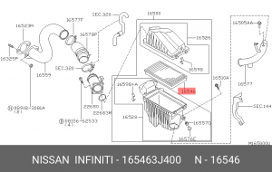 Nissan Almera Classik\N16, T30, Suzuki SX-4 c 09г 1.6 фильт воздушный   A1818    16546-3J400 NISSAN INFINITI