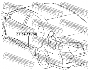 Toyota camry acv50 трос открывания багажника 01102-ASV50 FEBEST
