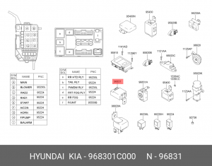 Hyundai реле сигнала 968301C000 HYUNDAI KIA