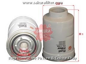 Toyota 2.0-4.3 TD, Mazda дизеля, Mitsubishi L200, Pajero 4 3.2D фильтр топливный FC1104 SAKURA