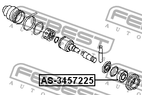 Nissan Maxima A32, Teana подшипник подвесной правого привода AS-3457225 FEBEST